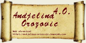 Andjelina Orozović vizit kartica